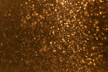 Vintage gold  bokeh created by neon lights with black background