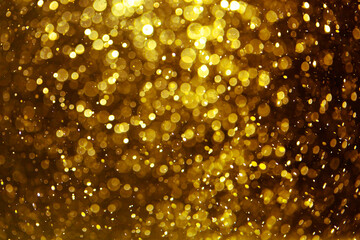 Vintage gold  bokeh created by neon lights with black background