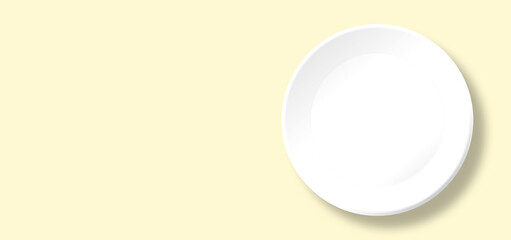 真上から見た何も載っていない皿