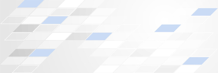 Blue grey shapes abstract tech geometry background. Futuristic modern vector web header design