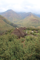 Rural scene in Lesotho, southern Africa.