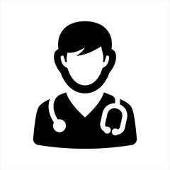 Doctor icon, vector and glyph