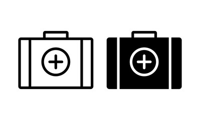 Medical Bag icon, first aid kit icon vector