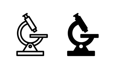 Microscope icon, Microscope symbol vector