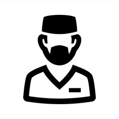 Surgeon icon, vector and glyph