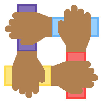 A flat design, icon of unity