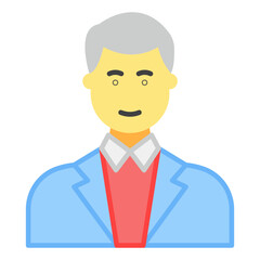 A flat design, icon of business person