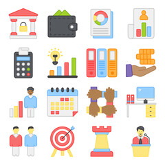 Pack of Business Flat Icon