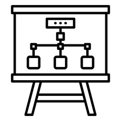 A linear design, icon of business training