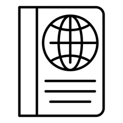 A linear design, icon of passport