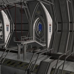 3d illustration of a science fiction background