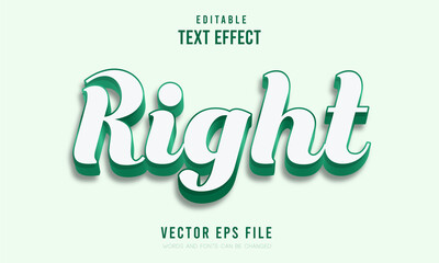 Right editable 3d text effect