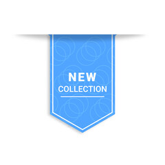 New collection tag label badge with shadow
