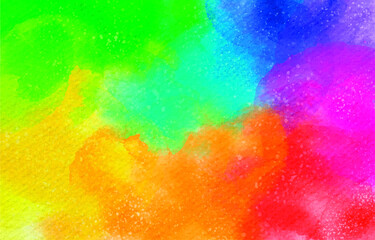 Watercolor rainbow brush stripes  pattern background. Paintbrush lines texture for backdrop. Hand drawn paint strokes design artwork vector. 