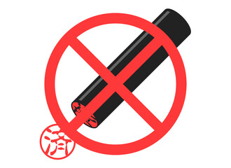 脱ハンコのイメージイラスト　アイコン
Sign abolished. Seal abolished. 