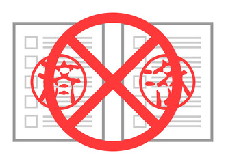 脱ハンコのイメージイラスト　アイコン
Sign abolished. Seal abolished. 