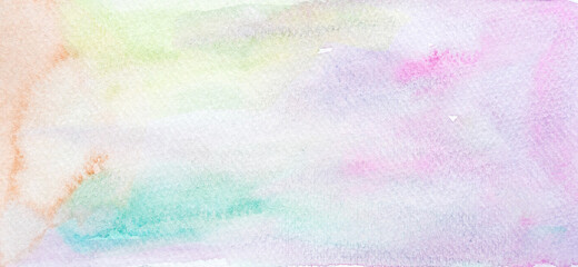 Abstract watercolor stains background. Hand drawn watercolor strokes painting on white.