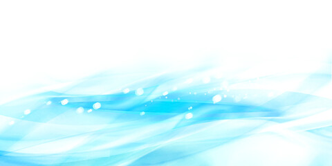 光輝くウェーブ　ブルーの背景 
