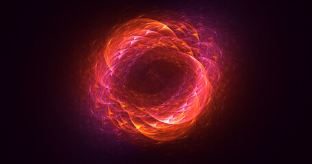 3D rendering abstract fractal light background