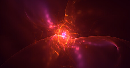 3D rendering abstract fractal light background