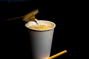 Noodle soup in a cup