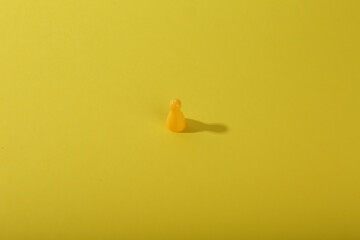 playing figure is on color background with copy space