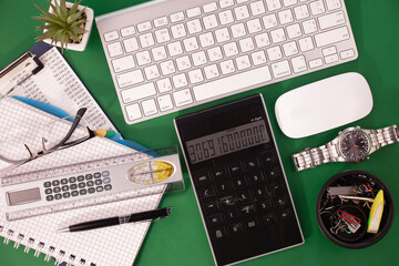 Office accessories for business management.