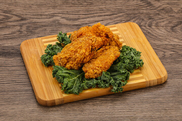 Hot fried crispy chicken wings