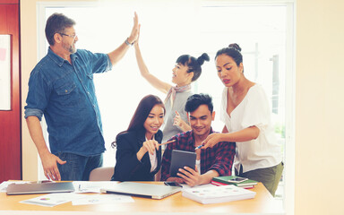 Business team in a meeting For Successful Planners.Business success teamwork concept. Teamwork concept