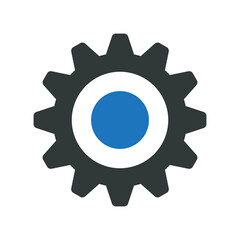 Gear icon vector graphic illustration
