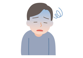 顔面蒼白の男性