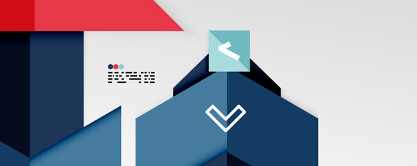 Shiny color triangles and geometric shapes vector abstract background