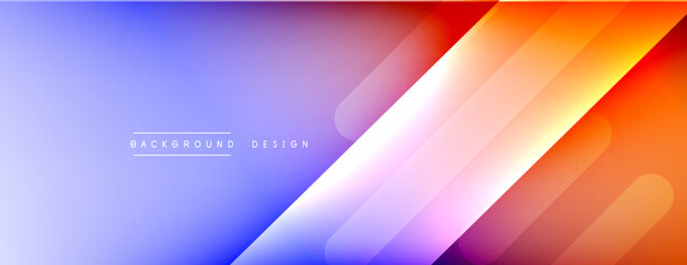Dynamic lines abstract background. 3D shadow effects and fluid gradients. Modern overlapping forms