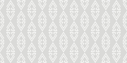 Trendy background pattern with decorative ornament on gray background, wallpaper. Seamless pattern, texture. Vector illustration for design.