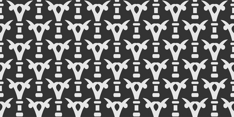 Black and white backgrounds pattern with decorative ornament, wallpaper. Seamless pattern, texture. Vector art