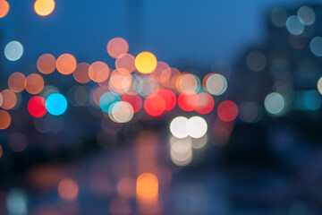 lights of the night city. bokeh