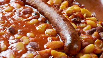 Canadian Baked Beans with Maple-Glazed Bacon