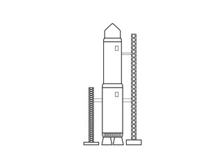 Vector illustration of Rocket, theme background, greeting card, banner, social media post