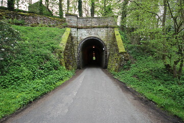 Fototapeta na wymiar Old stone road tunnel in North Derbyshire, U.K..