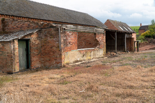 Old abandoned brick barn