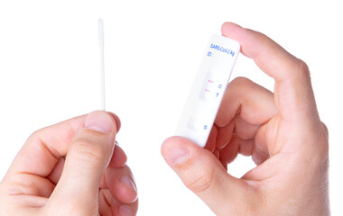 Rapid covid-19 strip test - Positive tested