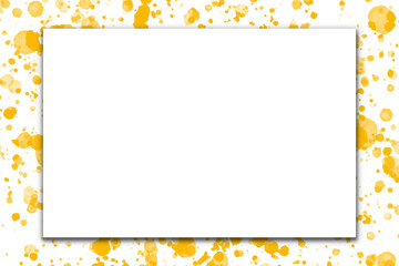 Color orange frame with a white background for text. Illustration for design. Copy space.