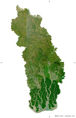 Khulna, Bangladesh - isolated. Sentinel-2 satellite