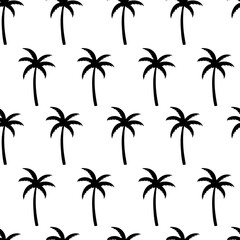 Fototapeta na wymiar Seamless pattern with palm trees.