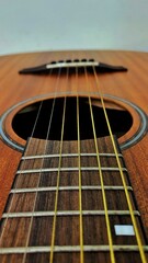 acoustic guitar close up