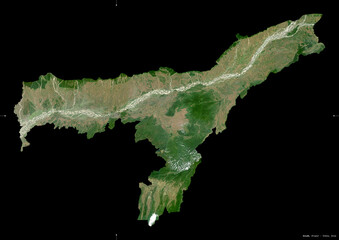 Assam, India - black solid. Sentinel-2 satellite © Yarr65