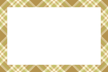 Vintage frame vector. Scottish border pattern retro style. Tartan plaid ornament.