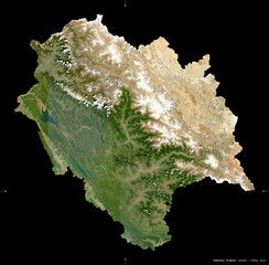 Obraz premium Himachal Pradesh, India - black solid. Sentinel-2 satellite