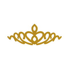 vintage elegant gold tiara logo illustration template design vector in isolated white background © Nyco_art