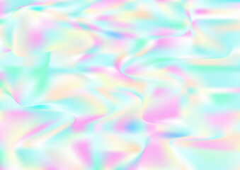 Obraz premium Holograph Dreamy Banner. Rainbow Overlay Hologram Cover. Unfocused